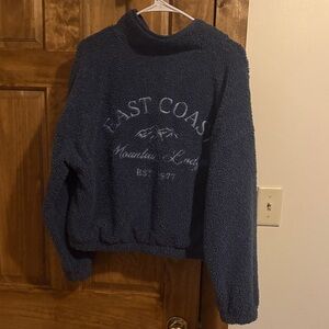 American Eagle Outfitters Blue Fleece Sweatshirt